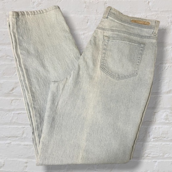 80s Vintage Gloria Vanderbilt Light Wash Denim Pinstripe Skirt